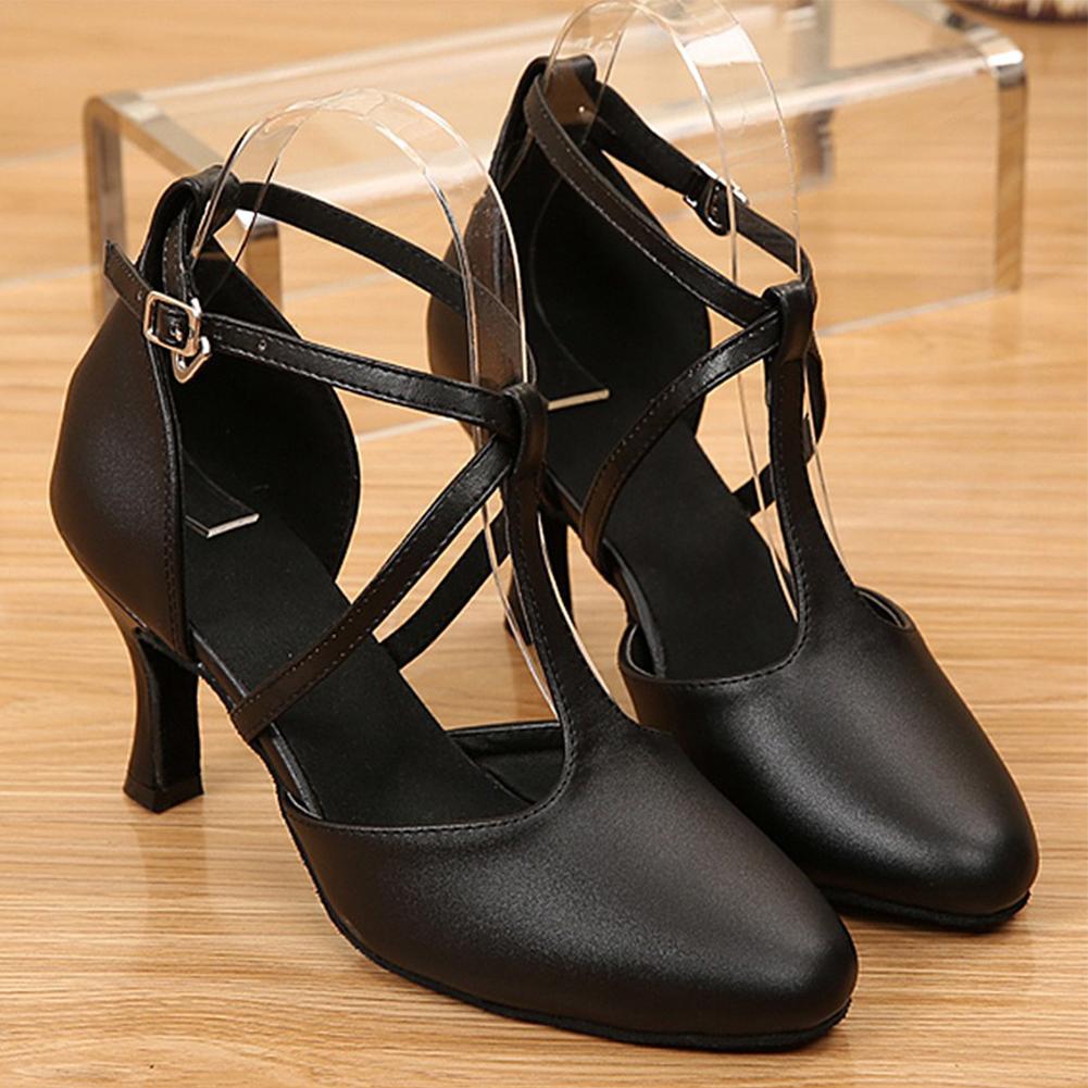 Women's Pointed Latin Salsa & Standard Dance Shoes Ballroom Modern Jazz Dancing Shoes heele
