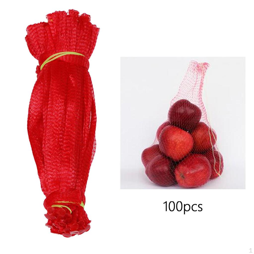 100 Pieces Hanging Watermelon Net Bags Fruit Mesh Protection Cucumbers Growing Storage with