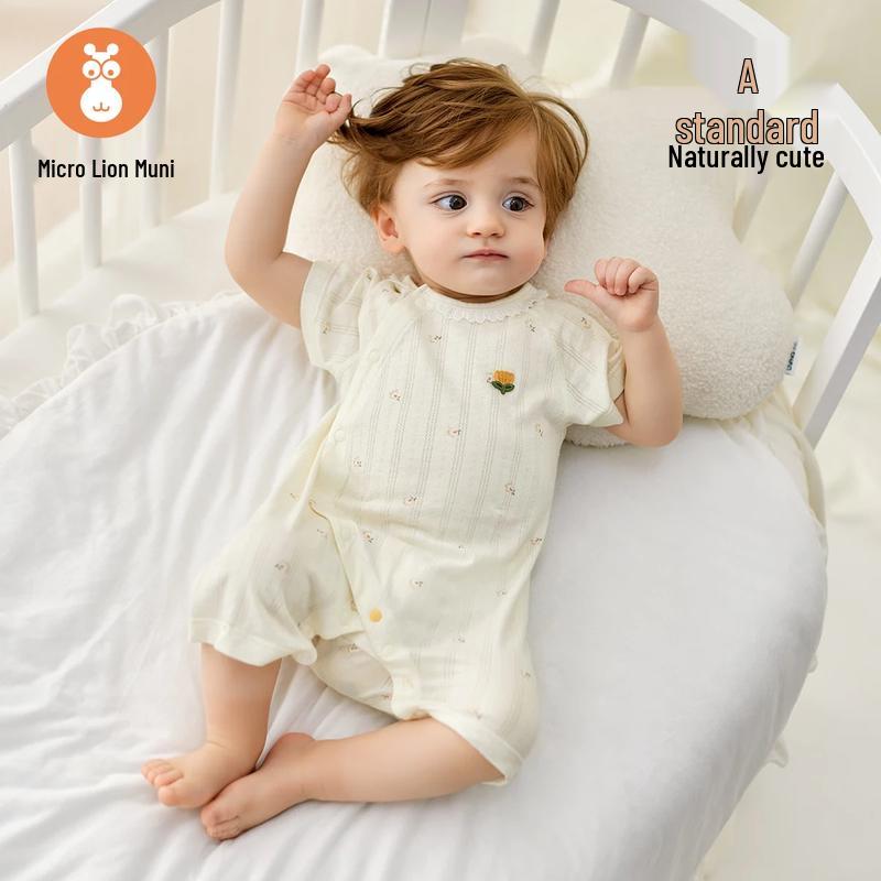 Weishi Muni Baby Girl Short Sleeve Summer Romper