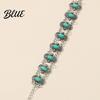 Imitation Turquoise Jewelry Inlay Bracelet Bohemian Style Distressed Adjustable Chain