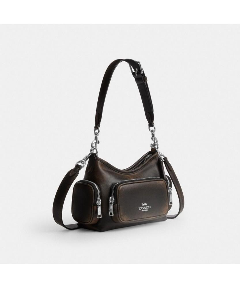 Coach Laurel Shoulder Bag 22 With Pocket In Loved Leather Ceu27 Svpmz