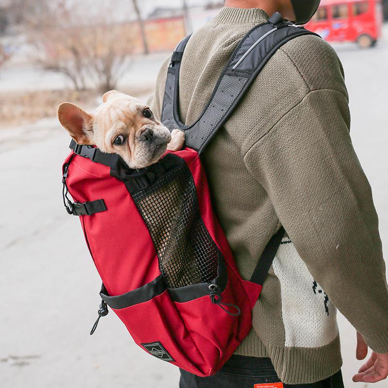 Pet Travel Backpack: Ventilated & Breathable Double Shoulder Bag for Dogs - Perfect for Biking & Shopping