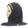 Easy To Wear Girls Instant Hijab Scarf Muslim Hijabs Handmade Flower Amira Lovely Flower Headscarf Turban for 2-6 Years Kids