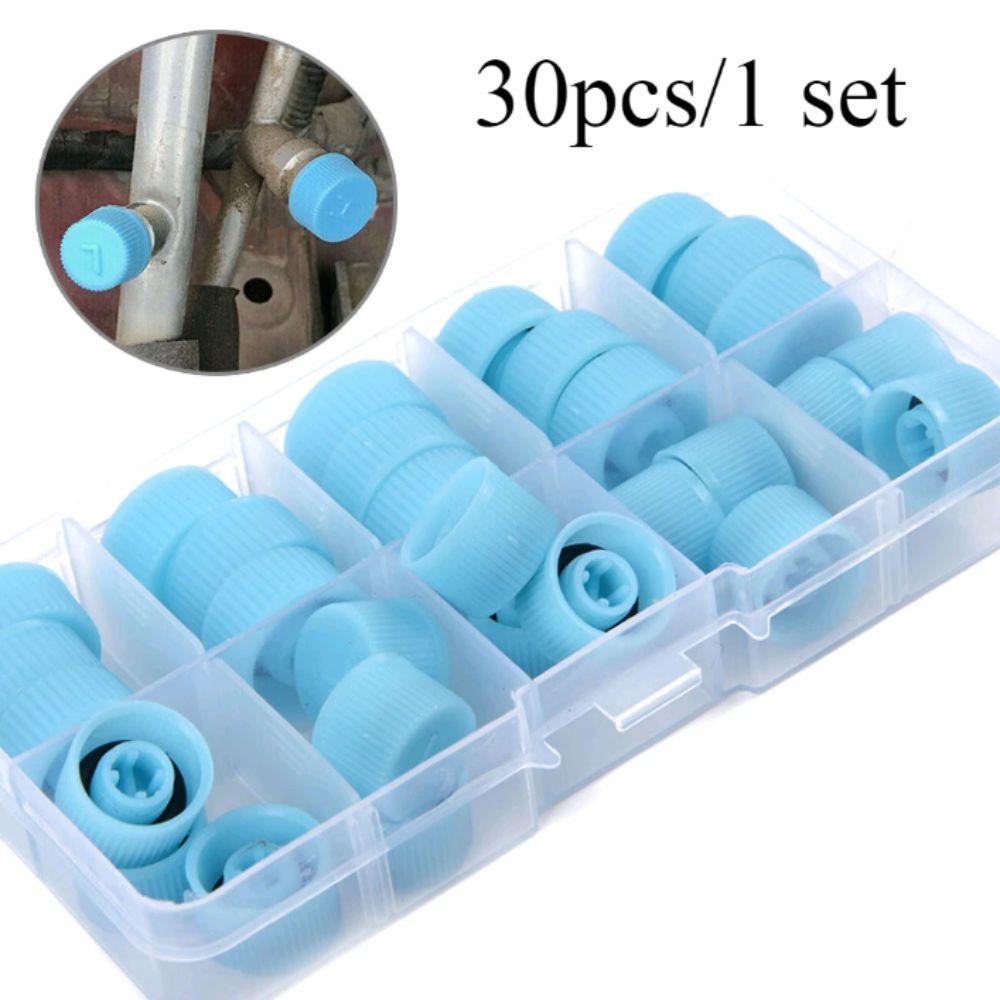 30 Pcs Set Air Conditioner Part Universal High Low Side Port Cap  Refrigerant Port