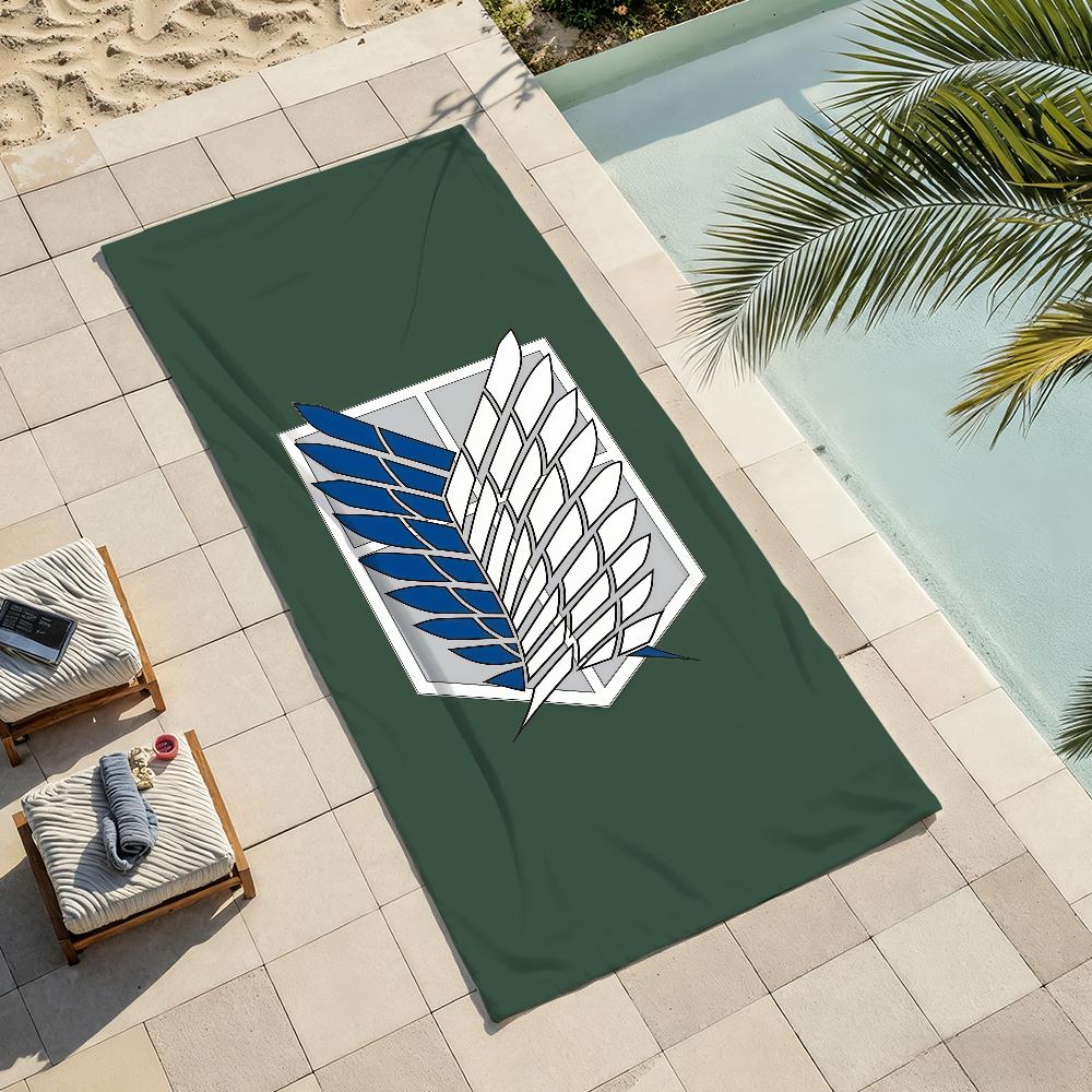 Adventure Anime A-Attack On A-Anime T-Titans Towel Drying Bath Towel Applicable To Light Swimming Camping Yoga Beach Out