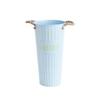 Secchio Fiori in Latta Retro Blu: Vaso per Fiori Freschi e Secchi per Arredamento Casa e Fioreria