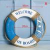 Navy Mediteranean Sea Family Adorment Life Buoy Wall Hanging Decorations Bar Home Decor Props Nautical Life Ring Wedding Crafts