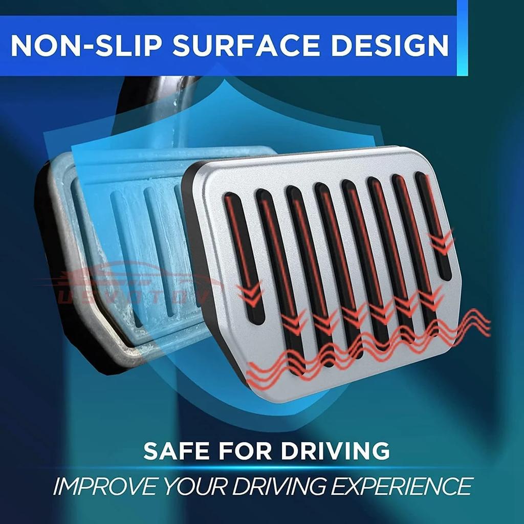 For Tesla Model Y Juniper 2025 Upgrade Foot Pedal Pads Non-slip Accelerator Brake Rest Performance Aluminum Mats Accessories
