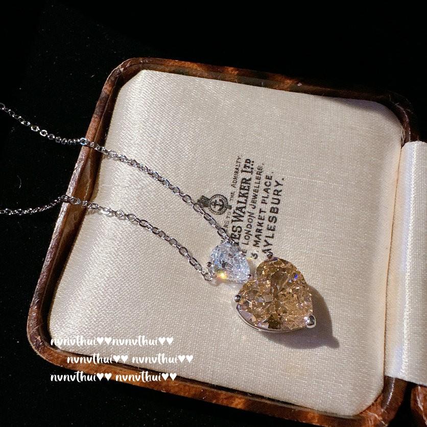 Beauty Is Crying, Pink Flower Plate Gemstone Ring, Papalacha Plated With 18K Gold, Cinnamon Large Carat Love Zircon Necklace.