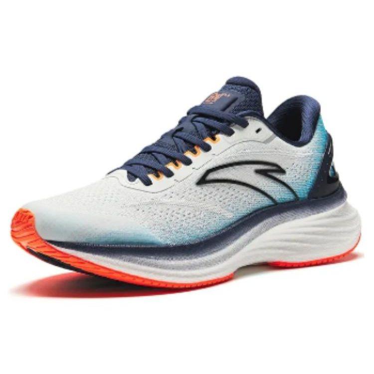 Anta Buty do biegania męskie niskie sznurowane z okrągłym noskiem Sneakersy Białe Niebieskie 112415582-6