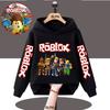 Kids' Roblox Character Printed Hoodie, Fashionable and Comfortable Sweatshirt for Boys and Girls, Ideal for Roblox Fans
