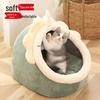 All-Season Semi-Enclosed Wear-Resistant Pet Bed for Dogs and Cats, Stain-Resistant, and Winter Warmth.