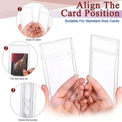 35PT Game Collection Cards Protector Trading Card Durable Sleeves 90x65mm Thick for Games Sports Cards Hard Plastic Holder