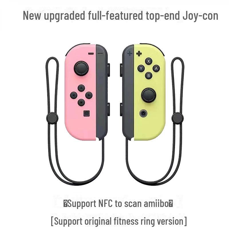 NS Switch JoyCon Bluetooth Controller with Left/Right Handles, Remote Wake-Up, and Hand Strap