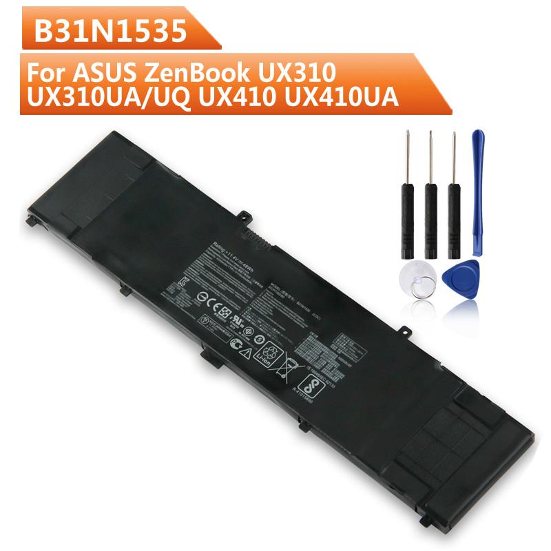 

НОВЫЙ Сменный аккумулятор B31N1535 Для ASUS ZenBook UX310 UX310UA/UQ UX410 UX410UA /UQ BX310 RX310U 4240 мАч с инструментами