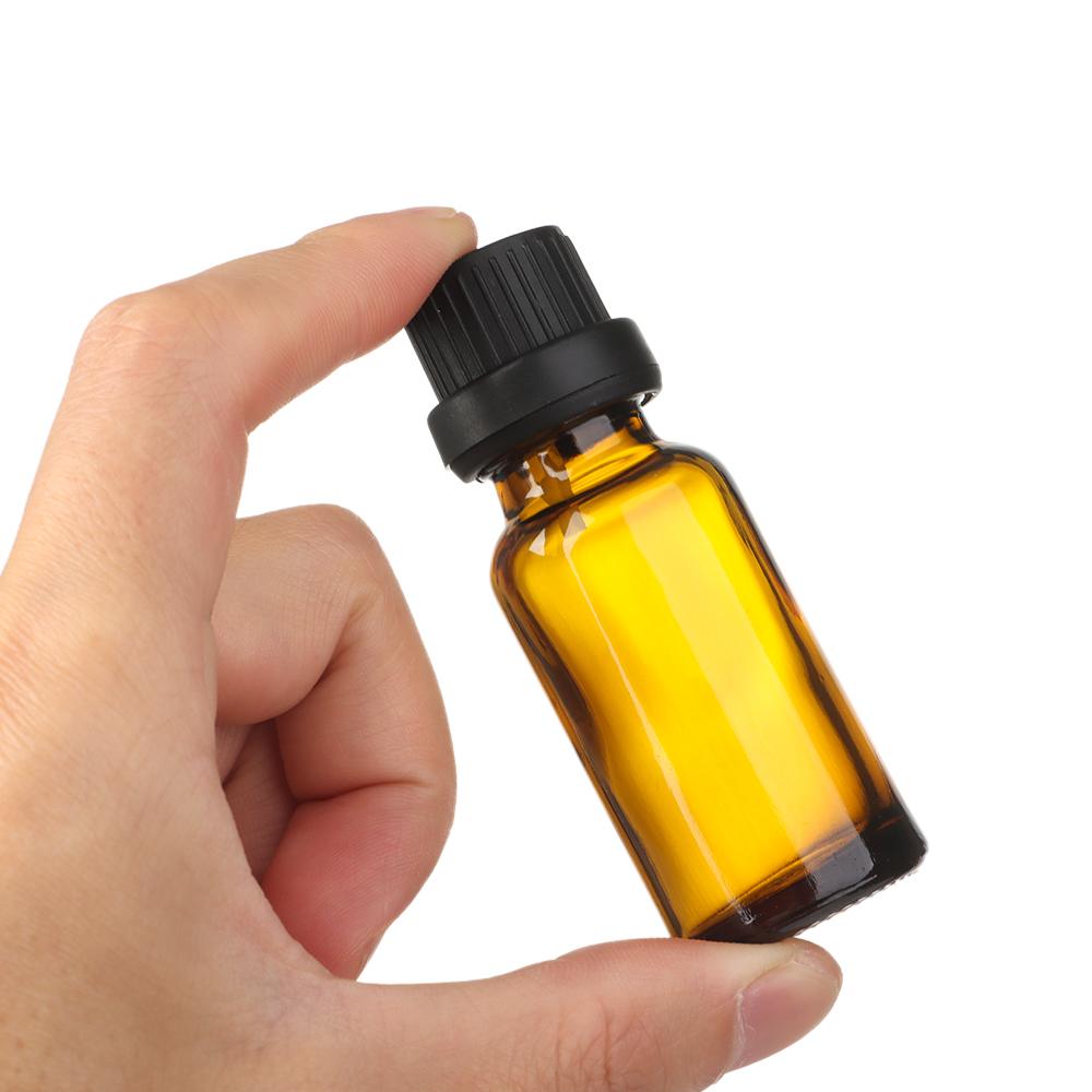 Refillable Vials Amber Glass Bottles For Essential Oils Perfume Aromatherapy Eye Dropper Bottle
