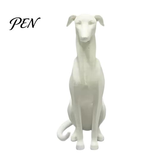 Pet Lover Gift 3D Printed Huibiti Dog Figurine, Simulated Sitting Shape Model, Delicate Hair Compact Sculpture Texture, One-Piece Molding, Mini