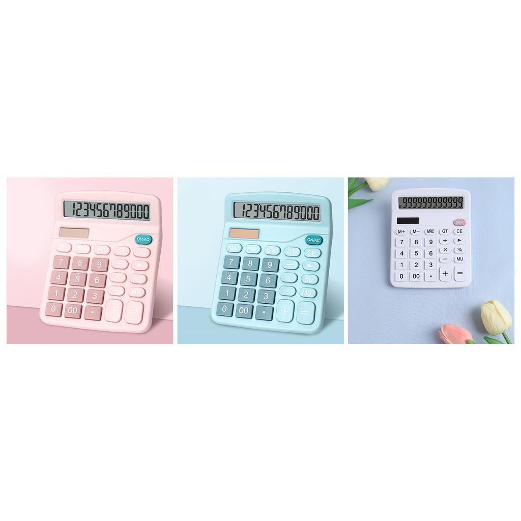 Solar Calculator Multifunctional Fashionable Cute Small Digital Desktop Calculator for Students Home