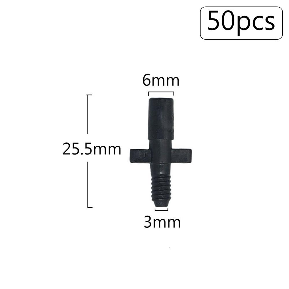 50pcs 3/5 4/7mm Garden Hose Barbed Connectors Tee Elbow Cross End Plug Fitting Coupling Drip Irrigation System Watering
