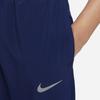 Nike Kids Solid Color Logo Drawstring High Waist Casual Pants Kids Bottoms Dark-Blue DD8428-492