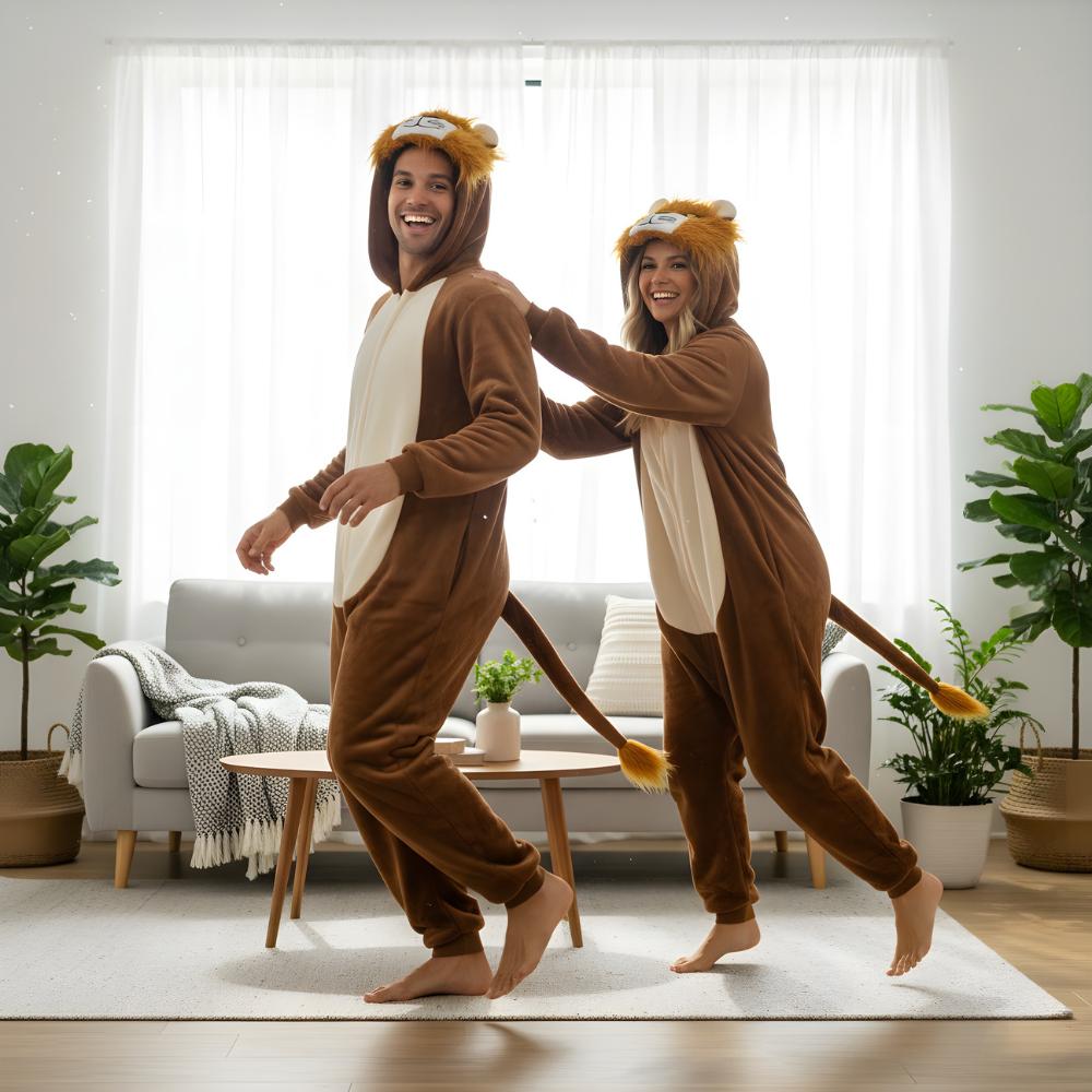 Piżama Onesie Kigurumi Kostium Przebranie Lew Xxl: 185 - 195Cm