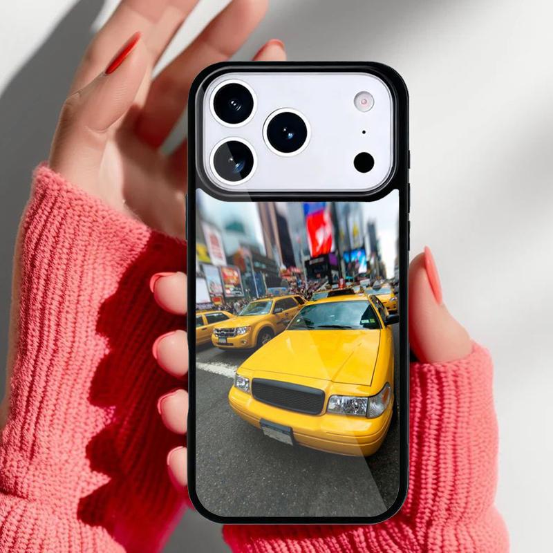 NYC Yellow Taxi Cabs Phone Case for iPhone 17 Air 16e 15 14 13 Pro Max Back Cover for 12 11 Pro Coque