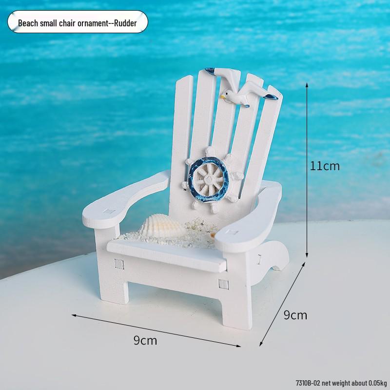 Creative Folding Beach Chair Phone Holder - Cute, Small Furniture and Photo Prop Ornament