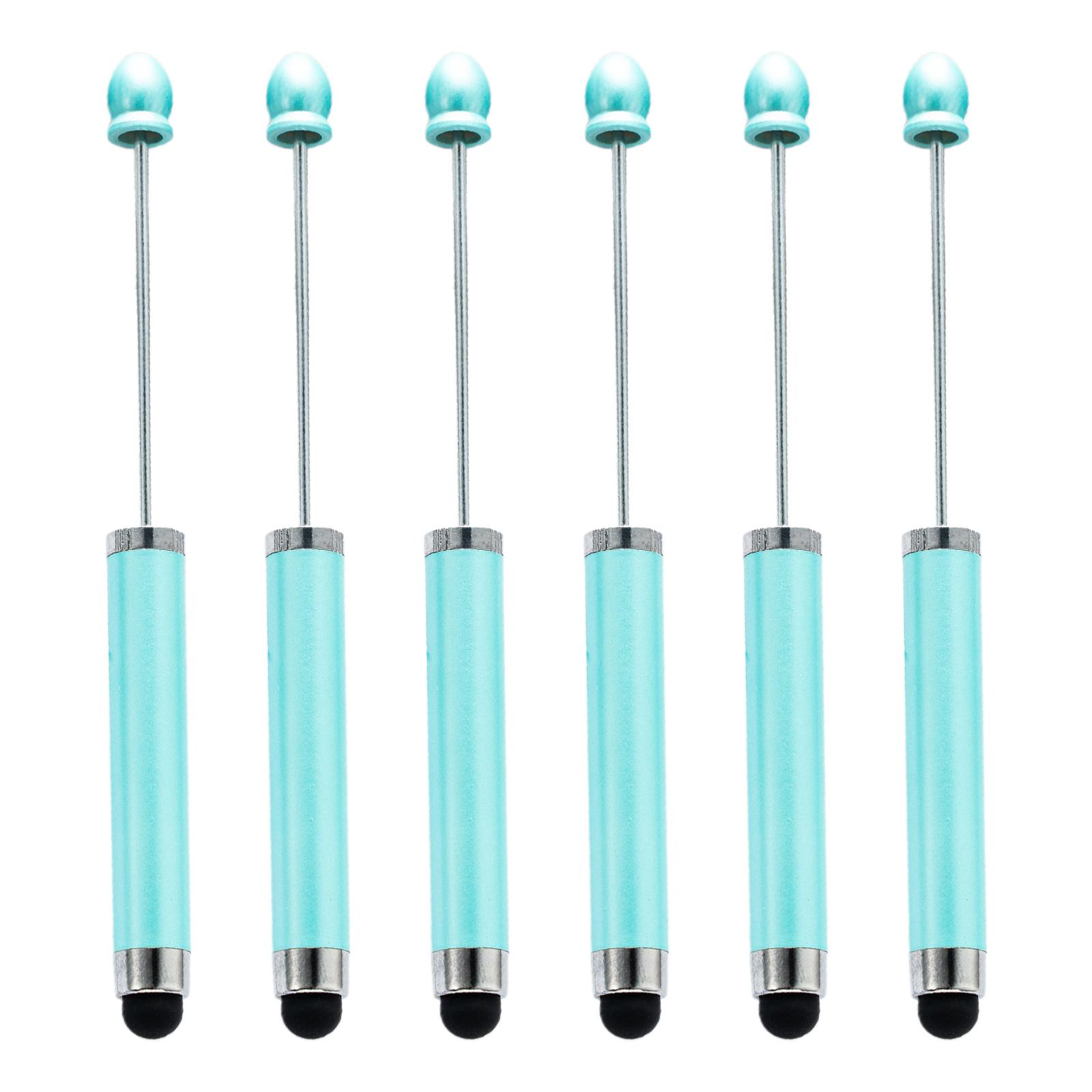 

6шт 2-в-1 шариковая ручка с бисером и колпачком-стилусом для бизнеса, ручка для подписи, быстросохнущая, пишет гладко для офиса, школы 11