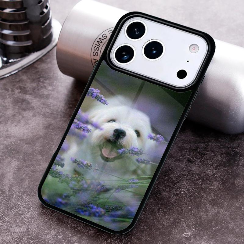 Cartoon Maltese Dog Phone Case For iPhone 17 16 15 14 13 12 11 Pro Max Plus 17Air Soft Silicone Cover