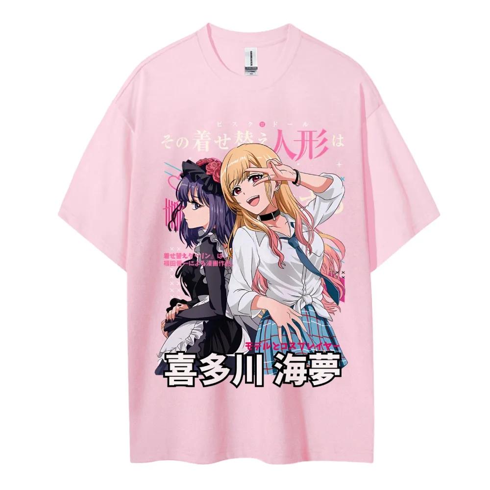 My Dressup Darling Anime Tshirt 2025 Summer Unisexs Cotton Short Sleeve with Kitagawa Marin and Sajuna Inuyama Print Casual