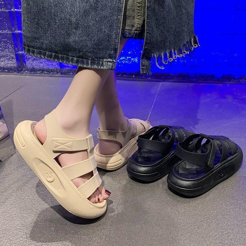 Sandals women's Roman sandals home non-slip and wear-resistant flat-bottomed cool slippers 2025 summer and autumn new fashion versatile outer wear