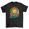 Summer43 Surfs Up Funny Beach Scene T Shirt For Surfers And Sun Lovers Uni