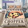 Ensemble de literie motif Tony Tony Chopper Couette Housse de couette Taie d'oreiller Maison Cadeau d'anniversaire(1 housse de couette + 2 taies d'oreiller, sans garniture.)