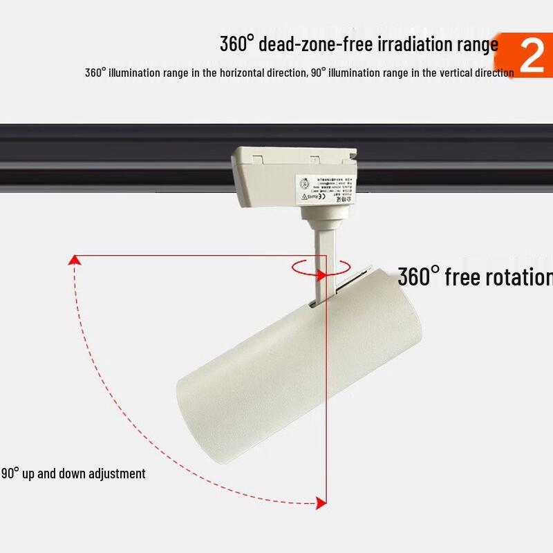 Surface Mount 30W IP67 Cool White LED Track Spotlight