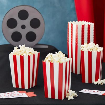 12/24 buc. Cutie de floricele de porumb, găleți, ceașcă cu cartofi prăjiți, noapte de film pentru copii, favoruri pentru petrecerea de naștere, pentru gustări, pungă pentru nuntă, pentru Crăciun