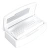 Makeup Tool Cleaning Box ABS Multifunctional Portable Nail Tool Clean Tray for Jewelry Needle White
