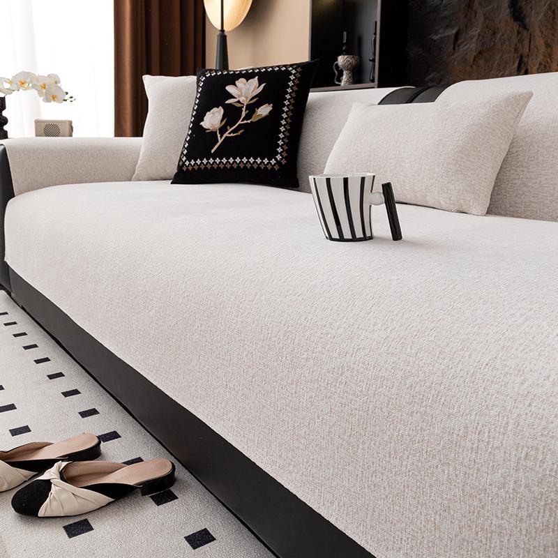 Sofa Cushion Couch Covers Living Room Non-Slip Armrest Sofa Cushion Mat  Spring Universal Chenille Sofa Slipcover 5-Colors