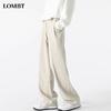 LOMBT Pantalon de ville décontracté à jambe droite pour homme LF02