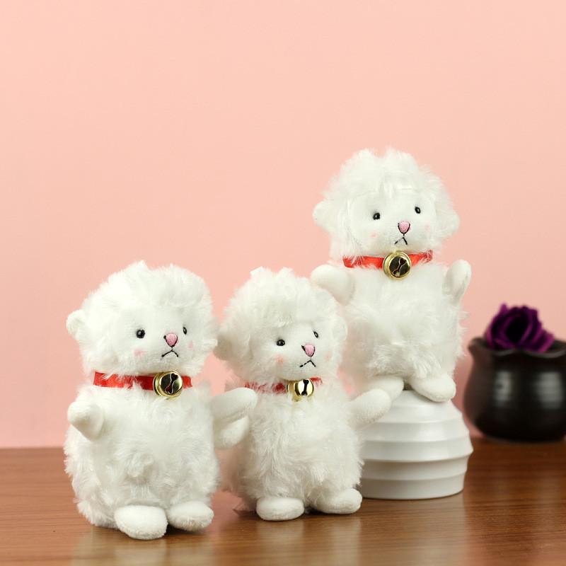 Lovely Sheep Bell Plush Keychain Unique Lamb Figure Cute Keyring For Fashionable Girls