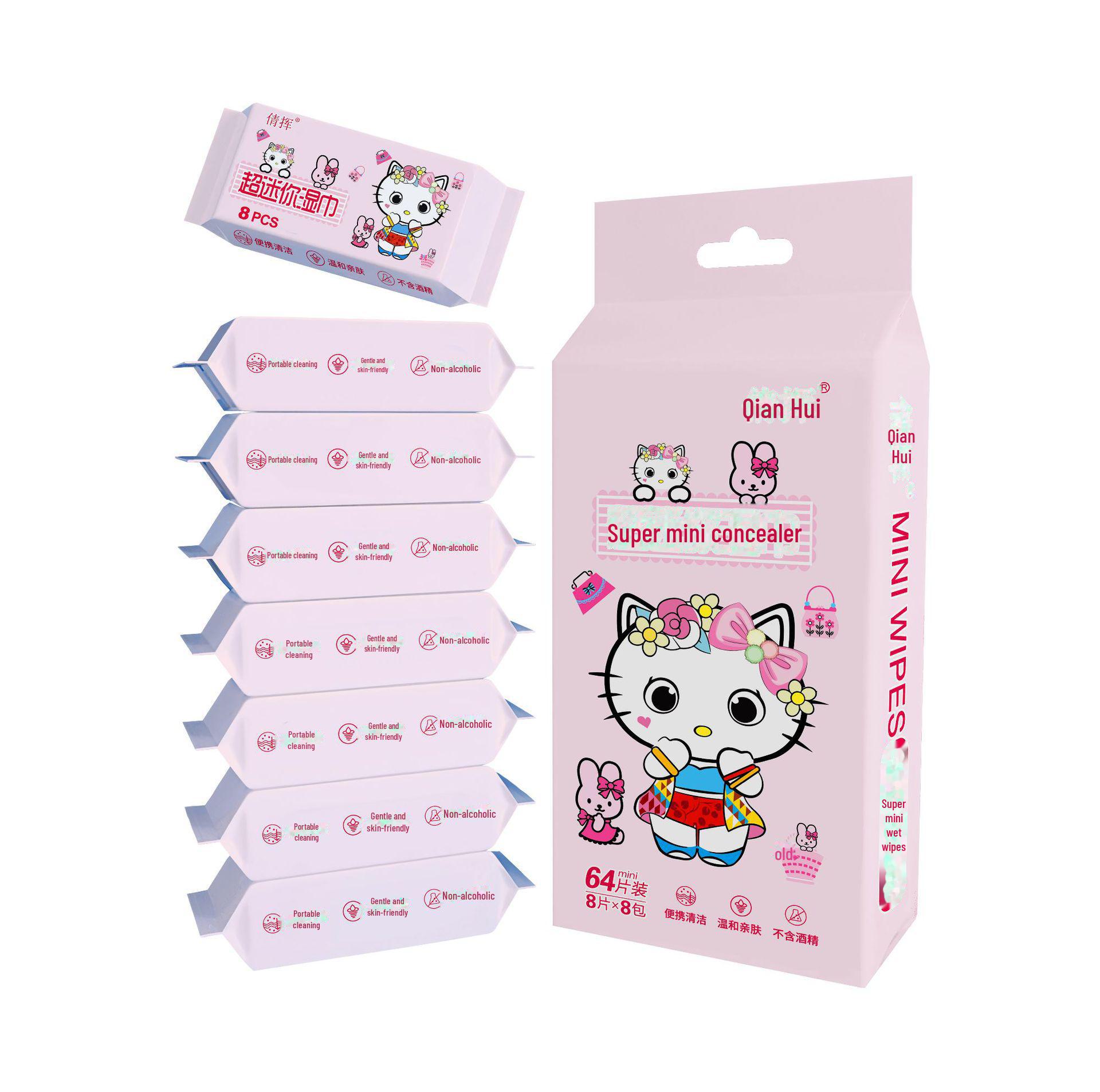 

Портативные мини влажные салфетки для рук и рта младенцев и детей