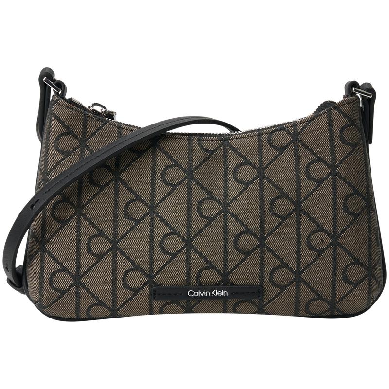

Calvin Klein Signature Monogram Print Fabric Patchwork Crossbody Bag Women bags Brown Black 4F1164G-7UL Basic Set (Bag)
