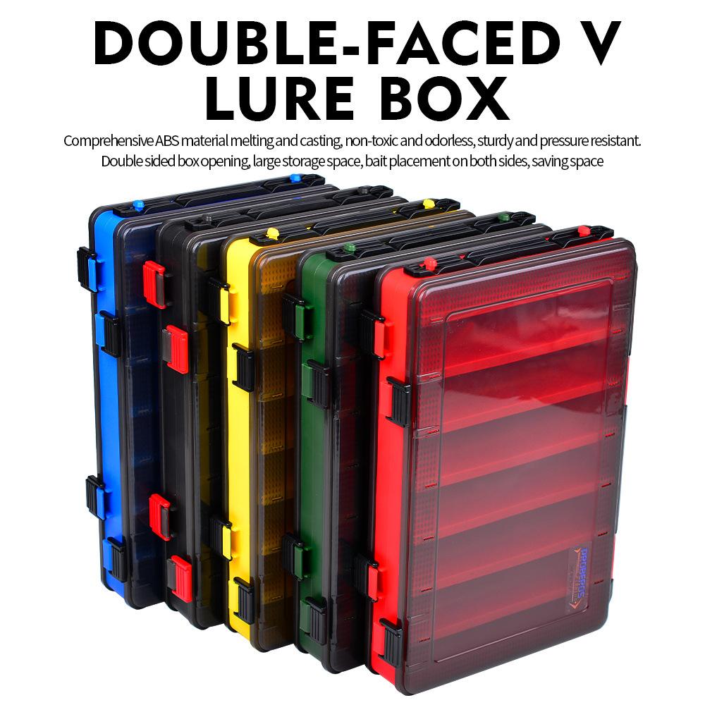 Double Lure Box Fishing Storage Box Portable Bait Fake Bait Accessory Box Mino Pencil Lure Bait Plastic Box