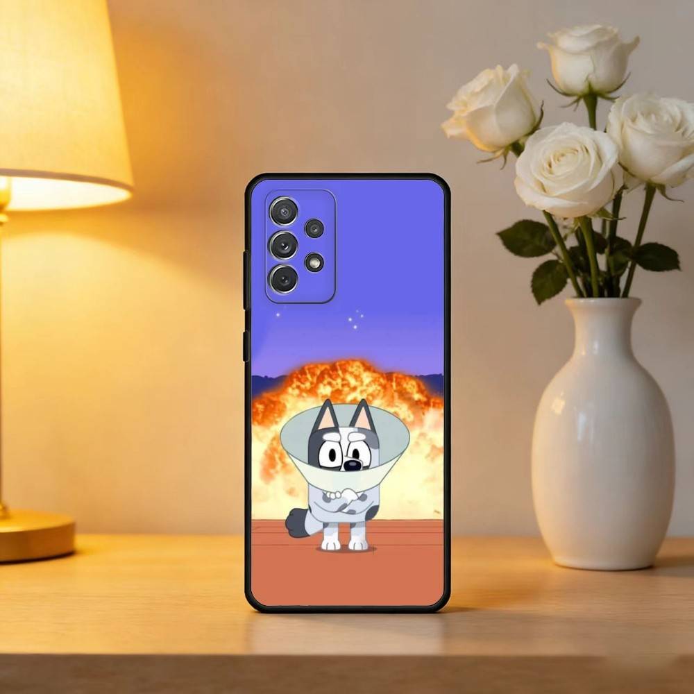 

Cartoon B-Bingo DOG Phone Case For Samsung Galaxy A73,A72,A71,A70,A53,A52,A51,Soft Silicone Black Cover Samsung a12