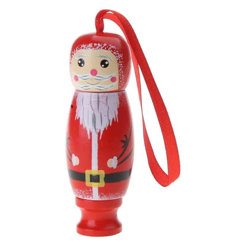 

2023 Wood Father Christmas Pendant with Hanging Rope, Funny Stretchable Santa Clause Xmas Ornaments Tree Hanging Decor