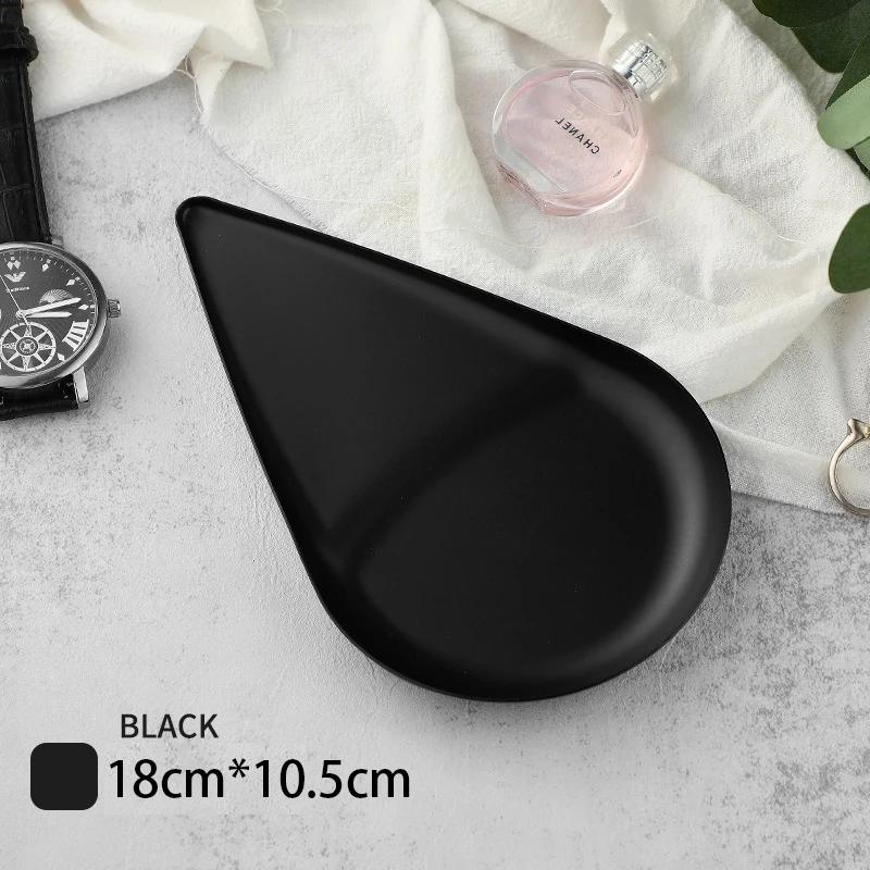Modern Simple Stainless Steel Metal Water Drop Multi-shape Snack Tray Storage Jewelry Storage Metal Decoration Storage Organizer
