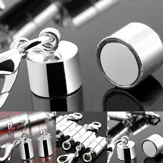 5 Cylinder Lobster Pcs Magnetic Clasps Clasp Concise for Necklace Bracelet Chain