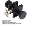Black Door Knob with Deadbolt Adjustable Design Simple Installation Heavy Duty Modern Front Door Handle Deadbolt Set