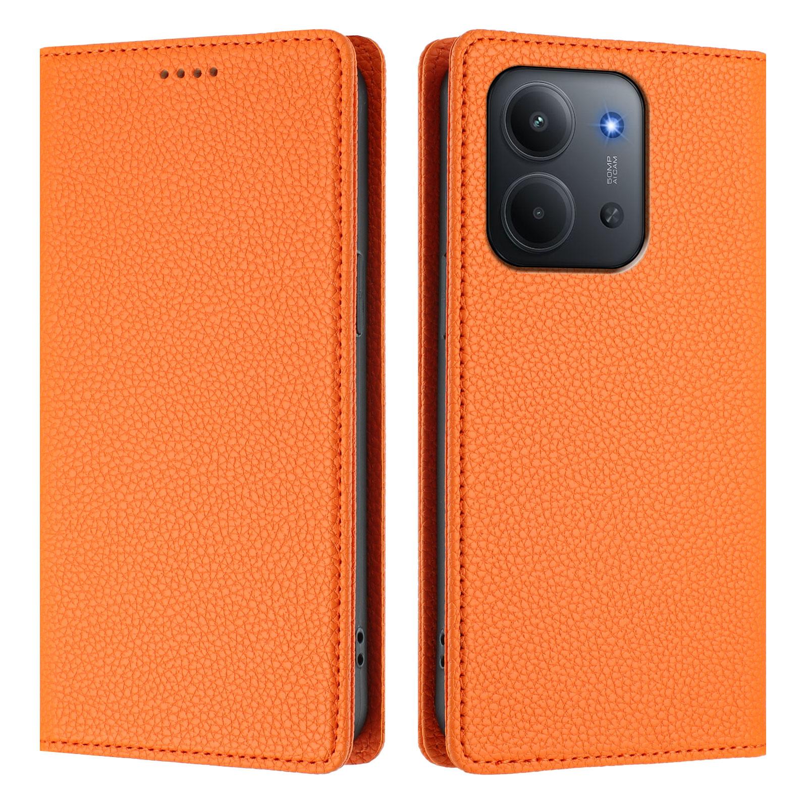 

Для Xiaomi Redmi 15C 5G (Європа) (173 мм)/15C 4G (Європа) (173 мм) Чохол-гаманець з RFID-блокуванням, шкіряний мобільний чохол з текстурою лічі B