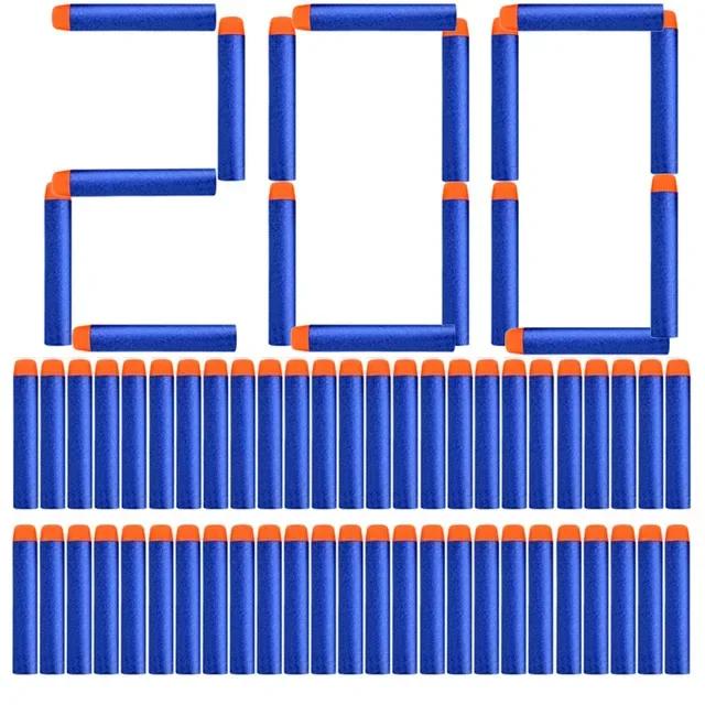 1000/400/300/200/100pcs Blue Solid Round Head Bullets 7.2cm For Series Blasters Refill Darts Kids Toy Gun Accessories