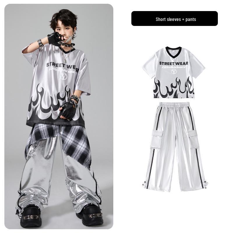 Trendiges Street Dance Hip Hop Performance Outfit für Kinder (Jungen und Mädchen)